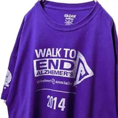 ギルダン アルツハイマーチャンピオンクラブ Tシャツ パープル紫 XL 古着