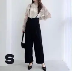 lyla同型 Maison de S ハイウエストキャミロンパースサロペット