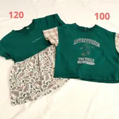 リンクコーデ　Tシャツ　2枚セット　女の子120 男の子100