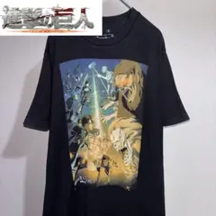 進撃の巨人 attack on titan 半袖Tシャツ 黒 ブラック M