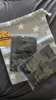【給食用　マスク2枚&巾着袋　迷彩柄】