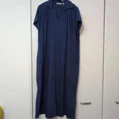 ユニクロ　リネンブレンドカフタンワンピース