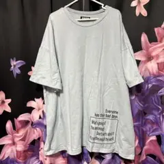 ANAP オーバーサイズロゴ入りTシャツ 水色 ゆったりカットソー