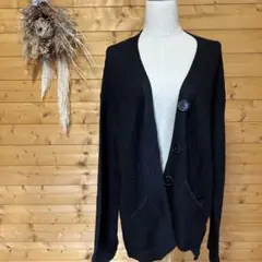 ZARA knit ザラニット レディース カーディガン ブラック S