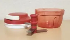 【正規品】タッパーウェア(Tupperware)フードチョッパー 3枚刃 赤