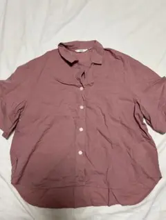 美品　UNIQLO ユニクロ　ピンク半袖シャツ　Mサイズ