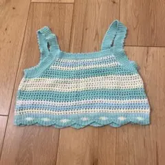 ジーユー　GU キッズ ニットキャミソール ビスチェ　120cm