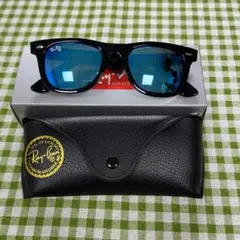 新品 Ray-Ban レイバン WAYFARER サングラス 黒×ブルーレンズ