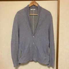 SHIPS ジャージー素材ジャケット　ブルーボーダー　M