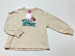 ミッキーマウス 長袖カットソー ベージュ