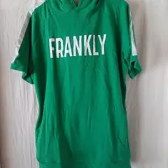 FRANKLY フード付き グリーンTシャツ