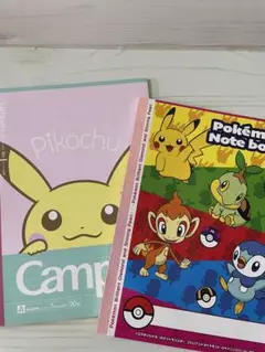 ポケモン　ピカチュウ　キャンパスノート ポケモン自由帳　非売品　2冊セット