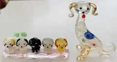 美品◎ 犬　ガラス細工　イヌのオブジェ