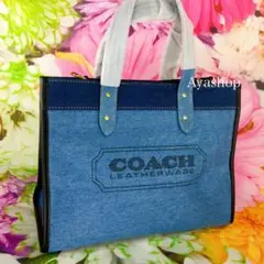 新品 COACH コーチ デニムバック ハンドバッグ ショルダーバッグ
