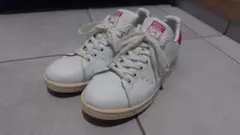 adidas スタンスミス ホワイト/ピンク スニーカー 24.5 美品