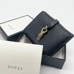✨極美品✨ GUCCI ミニ財布 ベルト 金具 折りたたみ 二つ折り 留め具