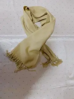 ラメ入りショール　マフラー ストール　ベージュ　春秋
