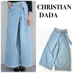 『CHRISTIAN DADA』デニム タック ワイドパンツ ベルト
