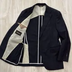 Paul Stuart ジャケット 44 M ダークグレー ストライプ