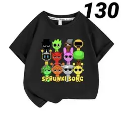 キッズTシャツ キャラクター スプランキー Sprunki ブラック　130