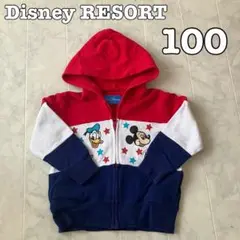 Disney RESORT ミッキーフレンズ　フード付きパーカー 100