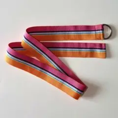 【月曜まで限定価格】Ralph Lauren カラフルストライプベルト