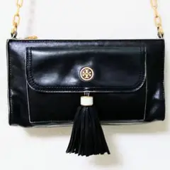 TORY BURCH レザー ショルダーバッグ ブラック