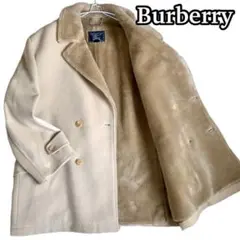 Burberry バーバリー ラムウール ボアコート ベージュ サイズL