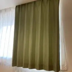 ニトリ　カーテン　グリーン　レースセット売り100×110×2