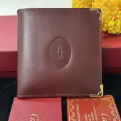 新品同様‼️ カルティエ　Cartier 財布　二つ折り　折り財布　マストライン