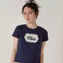 TINA：JOJUN 刺繍 コンパクトTシャツ