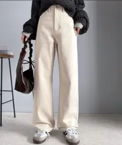 classicalelf ハイウエスト ワイド デニムパンツ XXL ナチュラル