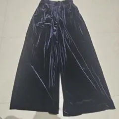 UNIQLO ダークブルー ベルベットパンツ S
