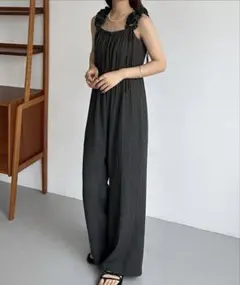 callautia ギャザーショルダーオールインワン