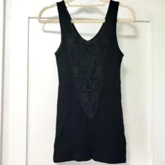 l'armoire de luxe タンクトップ　ブラック　レース