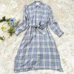 フィーニ❣️シャツワンピース チェック柄