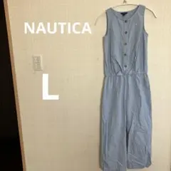 NAUTICA ライトブルー シャツワンピース 【L】