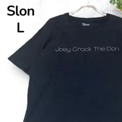 【人気】Slon スロン 半袖Tシャツ ブラック 裾ロゴプリント L