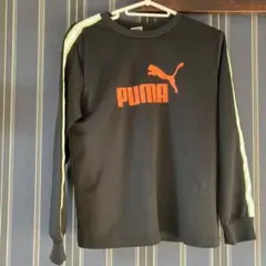 PUMA 長袖シャツ ブラック/オレンジ