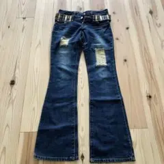 Rote Rosaデニムパンツ　ダメージジーンズ　ブーツカット　61-89