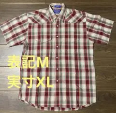 90s PENDLETON 半袖 ウエスタンシャツ 香港製 コットン チェック