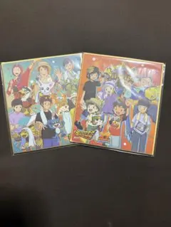 デジモン　デジフェス　2022　入場者特典　色紙　昼夜　2枚セット　集合
