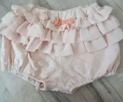 ベビーブルマ　フリル付きピンクパンツ