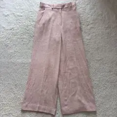 美品　COS サマーツイードワイドパンツ　ピンク　36