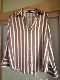 ZARA ストライプ 長袖シャツ L