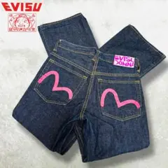 美品 希少 EVISU DONNA ピンクカモメ W26 デニム セルビッチ