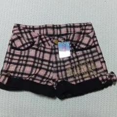 新品タグ付き TRALALA チェック柄ショートパンツ