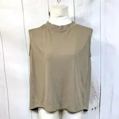 【美品】レプシム LEPSIMノースリーブ カットソー ベージュ カジュアル／F