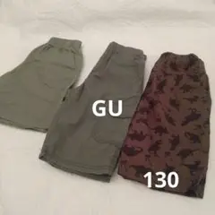 【GU】130 短パン ハーフパンツ 恐竜 キッズ 西松屋