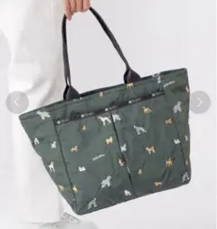 美品☆LeSportsac トートバッグ ミニボストン ドッグ 犬 刺繍 LeSportsac - 美品☆LeSportsac トートバッグ ミニボストン
